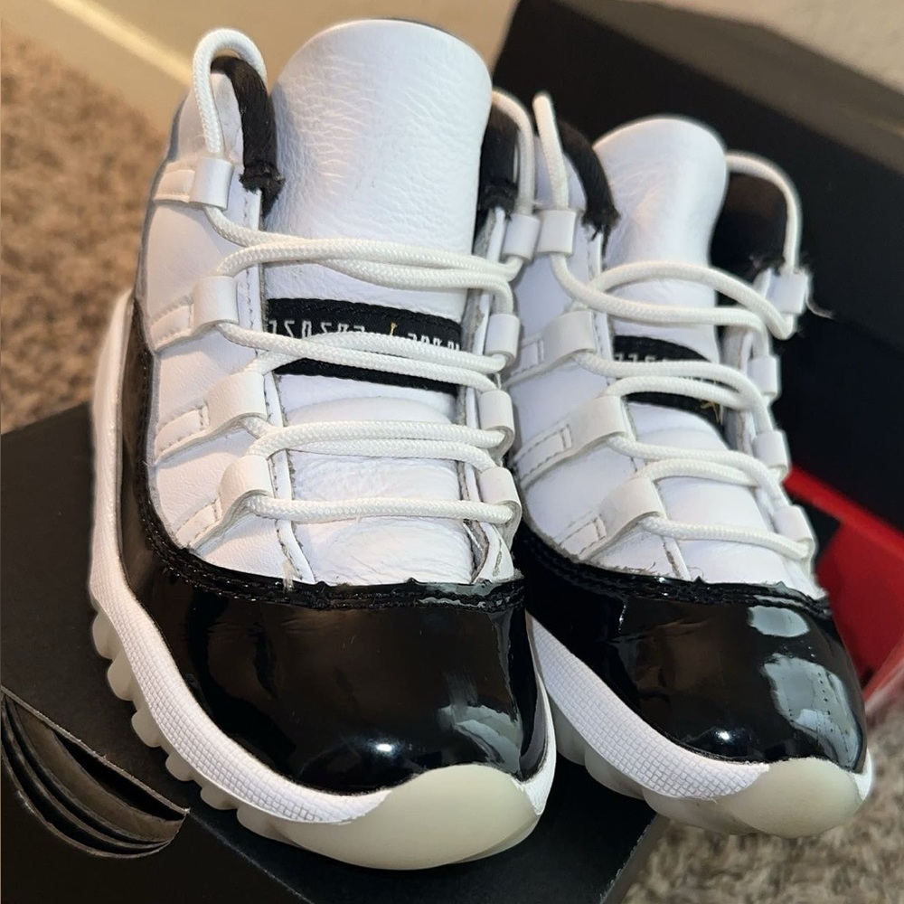 Jordan Kids Black and White Sneakers